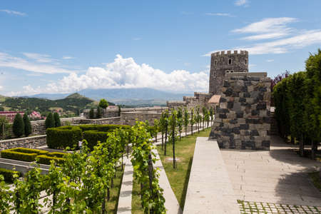 Akhaltsikhe, Georgia - June 19 2018: Rabati medieval castle complex in Akhaltsikhe is famous georgian touristic places at sunny day , Georgiaのeditorial素材
