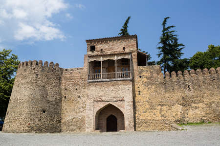 Telavi, Georgia - June 16 2018: Main view to Batonis-Tsikhe Fortress residence of Kakhetian kings, Telavi, Kakheti region, Georgiaのeditorial素材