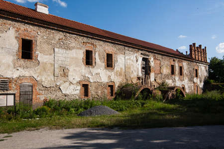 Starokonstantinov castle built at the confluence of the Sluch and Ikopot rivers by Prince Konstantyn Wasyl Ostrogski in the 1560の写真素材