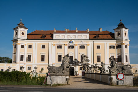 Main view to Milotice Castle, Czech Republic - State Milotice called pearl of South Moraviaのeditorial素材