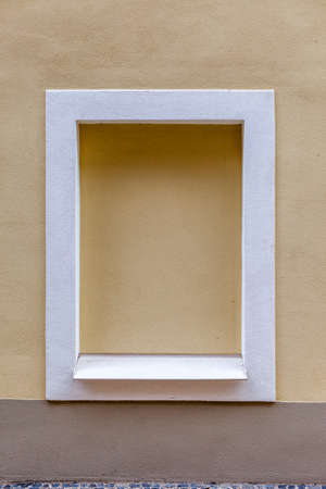 A fake, built-up window in the tenement house.の写真素材