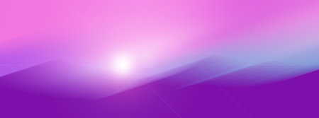 dawn in the mountains. Purple pink gradient background. Long banner. fantasy story.の写真素材