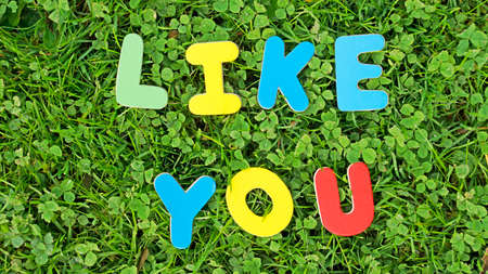 Like you written with collored letters in the nature