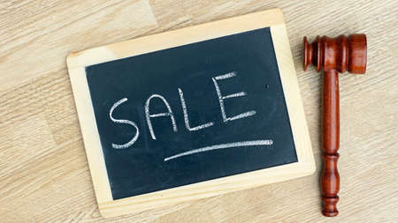 Sale written on a chalkboard