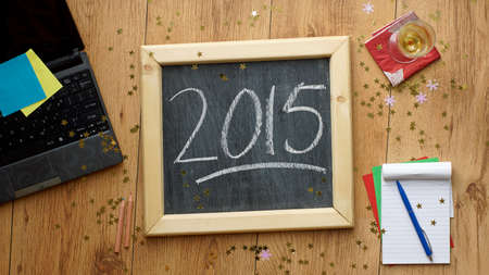 Happy 2015 at the officeの写真素材