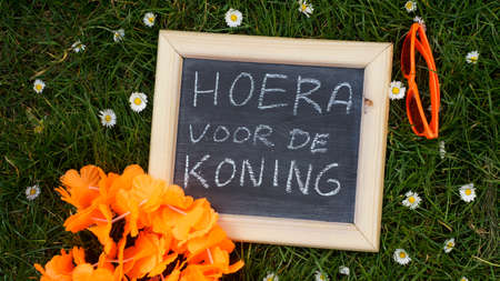 Congrats for the King written in Dutch for Kingsday in the Netherlandsの写真素材