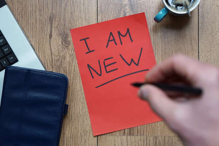 I am new written on a memo at the office