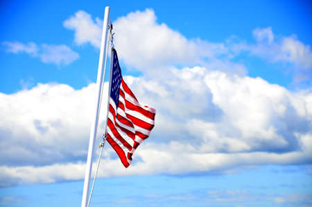 American Flag blowing in the breeze 