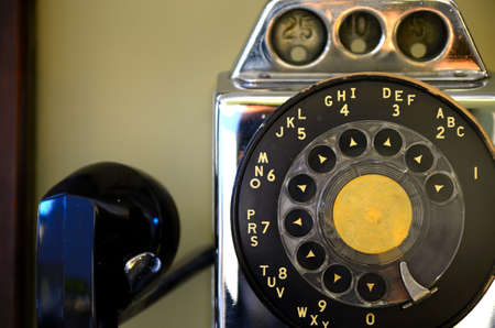 Old rotary pay phone