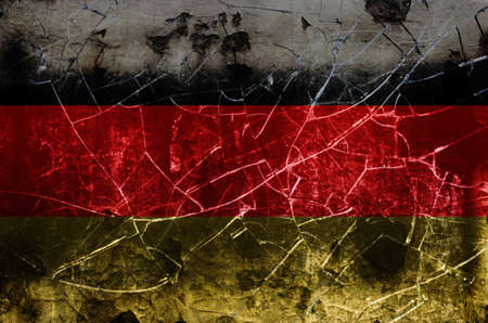 Damaged flag of Germanyの写真素材