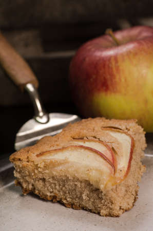 Homemade vegan apple pie. Dairy-free and with fresh apples.の写真素材