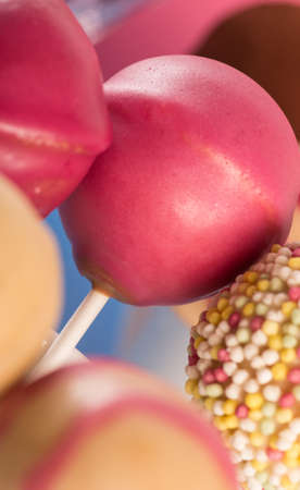 Pink Cakepops and Cakepop with sprinkles. Baking for a party. All dairy-free and vegan.