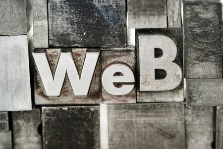Printers blocks with the word WEB