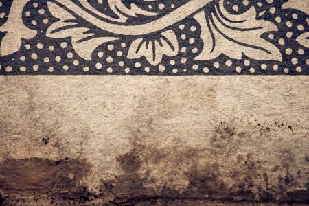 Macro image of an old paper with mold/fungus.の写真素材