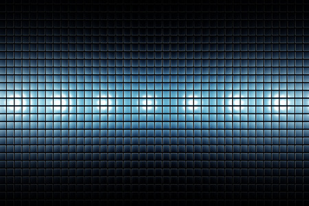 Metal squares background, with stadium lights reflection.