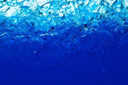 detail of blue liquid.