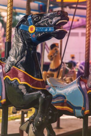 Detail photo of horse carouselの写真素材