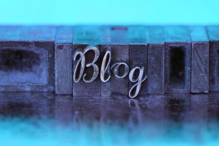 Letterpress blocks with the word "Blog"の写真素材