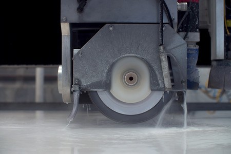 Industrial grade, Circular saw cutting Graniteの写真素材