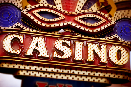 Detail of a Casino sign.の写真素材