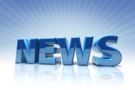 3D generated word "NEWS" with clipping PATHの写真素材