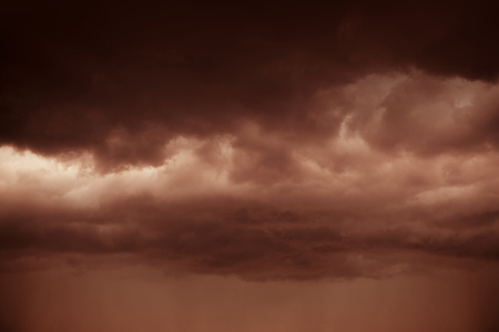 Dark clouds on a stormy day.の写真素材
