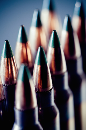 5.56 Caliber bullets. Shallow DOF.の写真素材