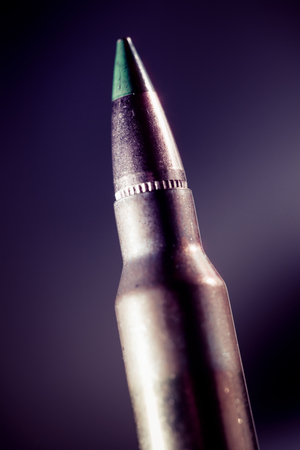 Detail of 5.56 caliber bullet.