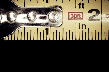 Close-up shot of a tape measure.