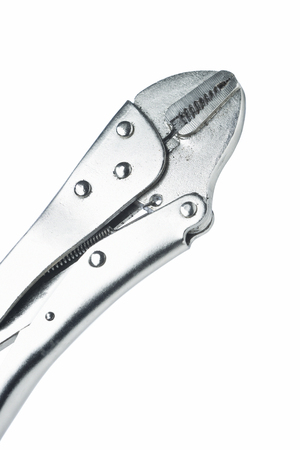 Detail of curved jaw locking pliers. の写真素材