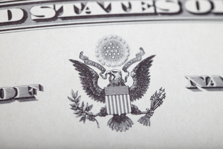 Official US document with the bald eagle on it.の写真素材