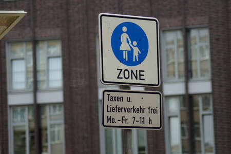 Pedestrian road sign in Germanyの写真素材