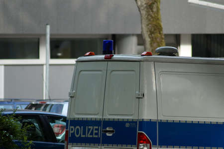 Police car in Germanyの写真素材