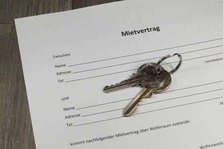 Lease contract for at apartmentの写真素材