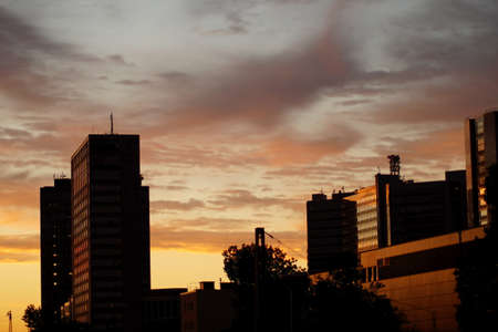 Downtown at sunriseの写真素材