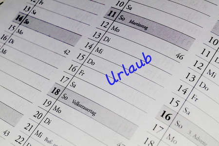 Schedule vacationsの写真素材