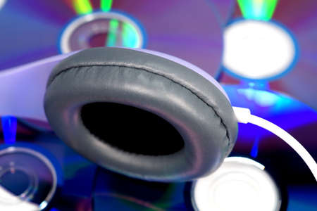 Headphones CDの写真素材