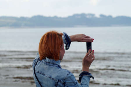 Woman Selfieの写真素材