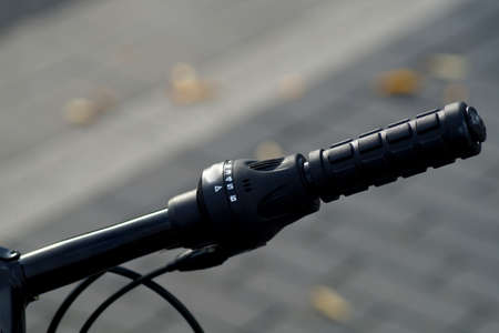 A bicycle on the streetの写真素材