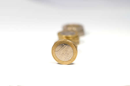 Cash Euro coinsの写真素材