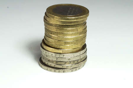 Cash Euro coinsの写真素材