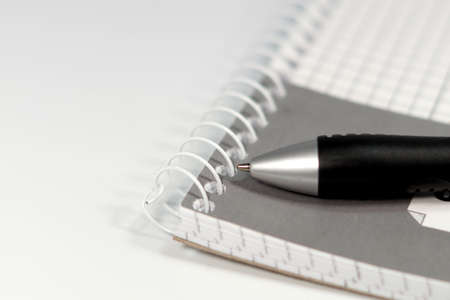 Exercise book and penの写真素材