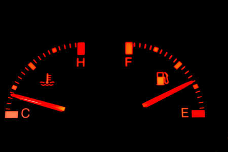 Fuel gauge in a carの写真素材
