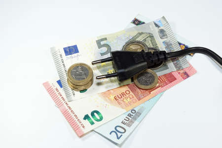 Electricity costs moneyの写真素材