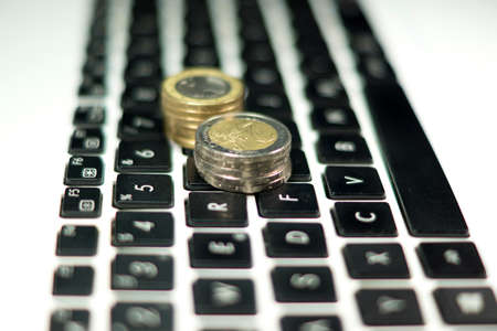 Money and computerの写真素材