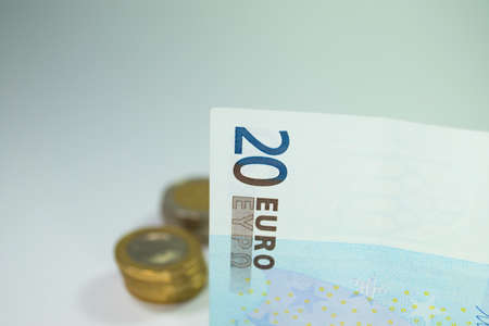 Coins and billsの写真素材