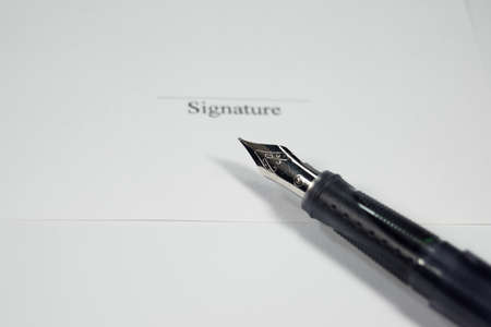 Signature on a contractの写真素材