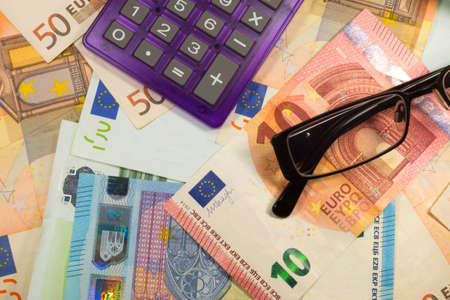 Money and calculatorの写真素材