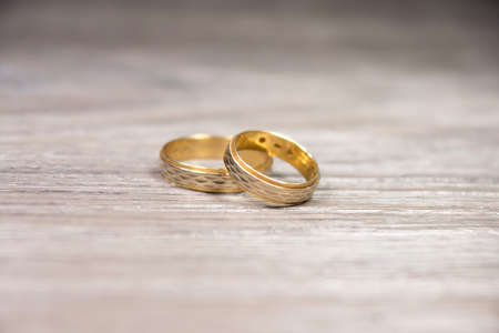Two wedding ringsの写真素材