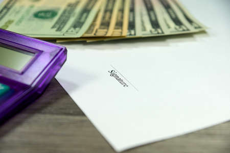 Credit agreement and moneyの写真素材